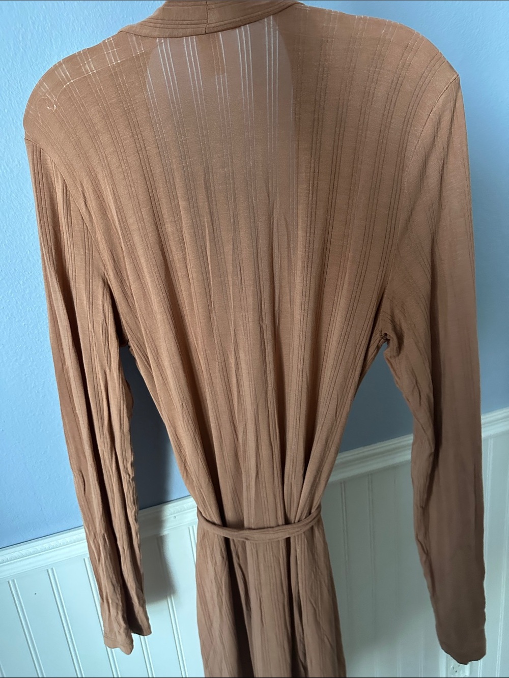 Victoria's Secret Tan Ribbed Modal Robe - Picture 3 of 4